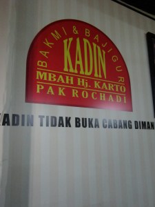 Bakmi Kadin Yogyakarta.