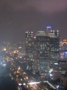 Night view from hosts' apartment.